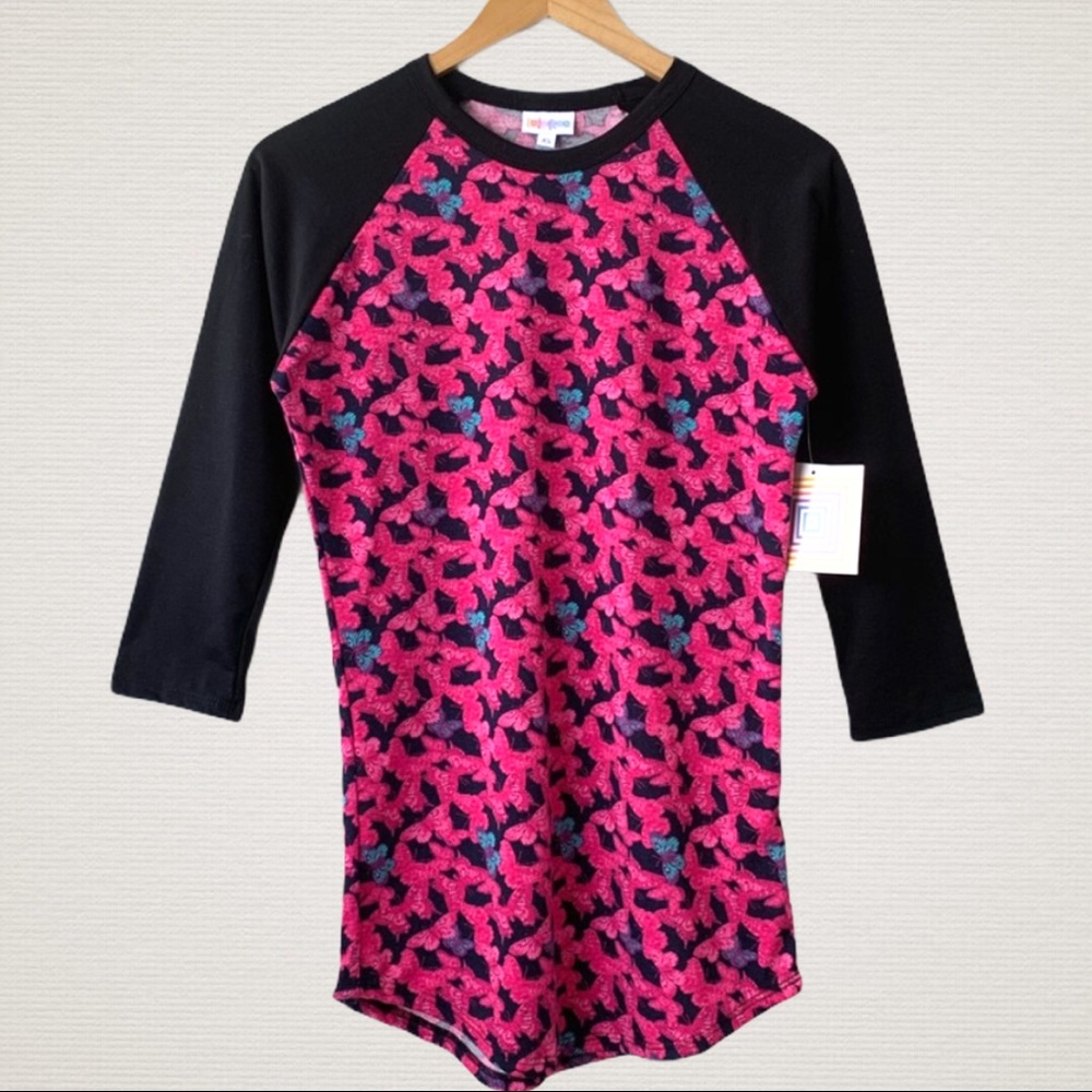 LulaRoe Floral long sleeve Tee